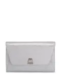 Akris Anouk metallic leather clutch bag - Silver
