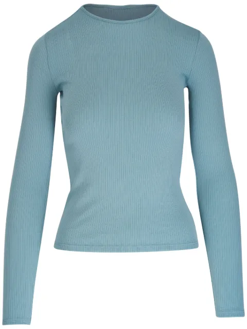 Vince ribbed-knit cotton T-shirt 