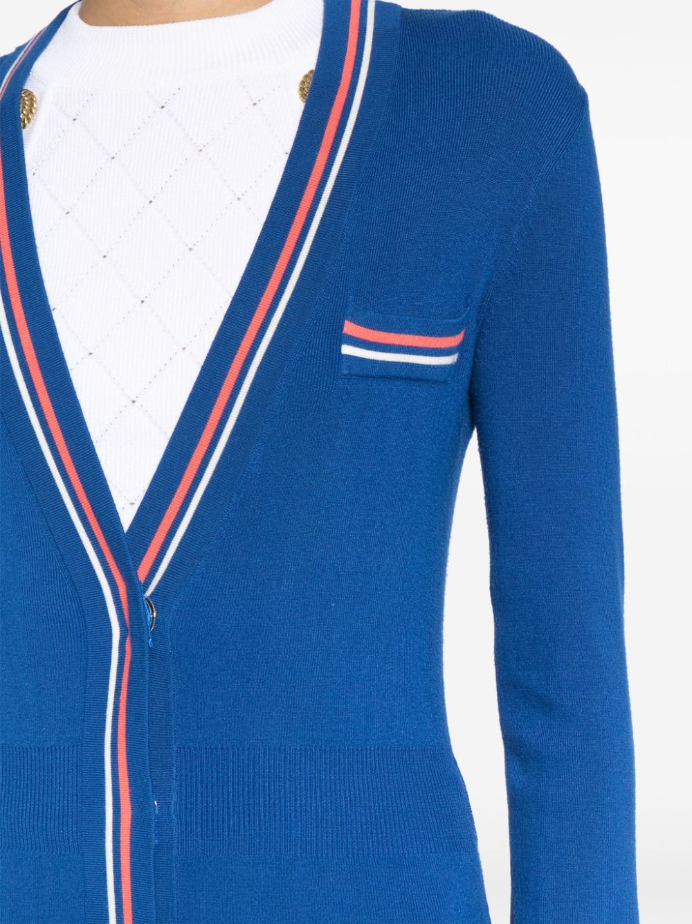 Elisabetta Franchi Vest met contrasterende afwerking Blauw