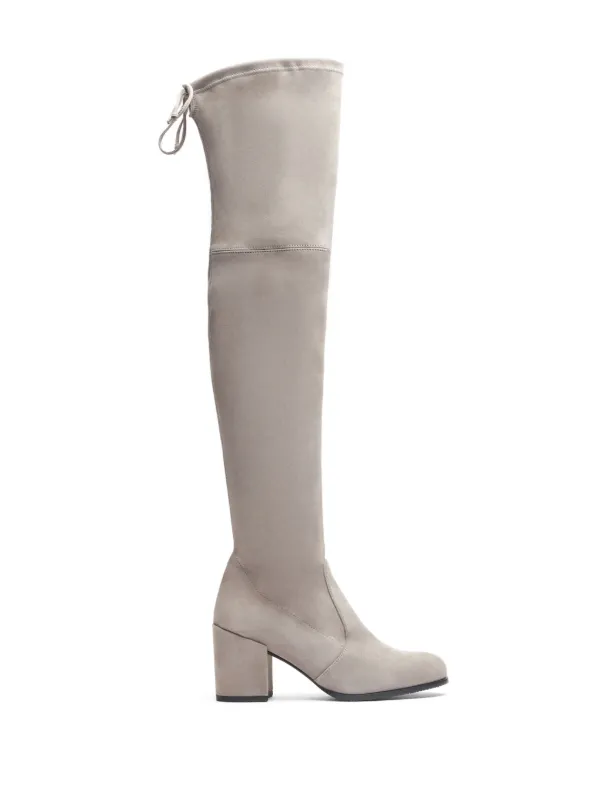 Stuart Weitzman 65mm Tieland Slate over the knee Boots Grey FARFETCH CA