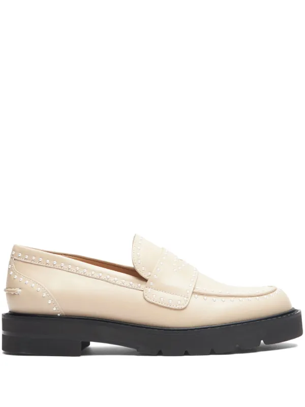 ローファー・オックスフォード STUART WEITZMAN Women Laced up Shoes SK194 5 Beige Stuart Weitzman Oxford Lace Up Comfort Shoes for Women for