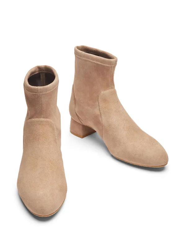 Stuart Weitzman 35mm Grace Sock Ankle Boots Neutrals FARFETCH JO