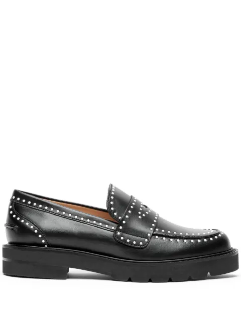 Stuart Weitzman Parker Lift loafers met parel