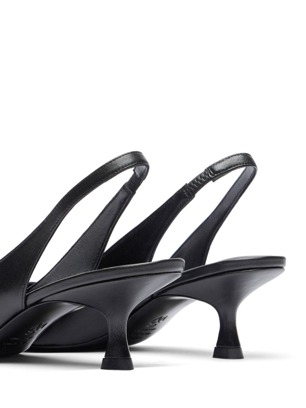 Shop Stuart Weitzman Naomi 35mm Leather Pumps In Black