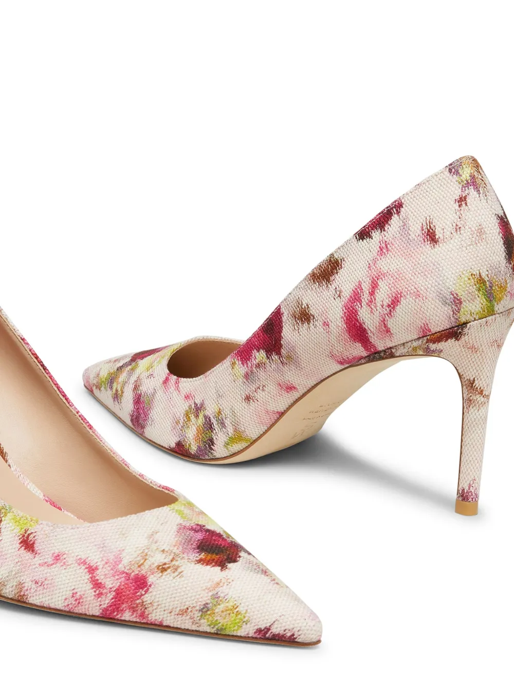 Stuart Weitzman Stuart 85mm floral-print pumps Neutrals
