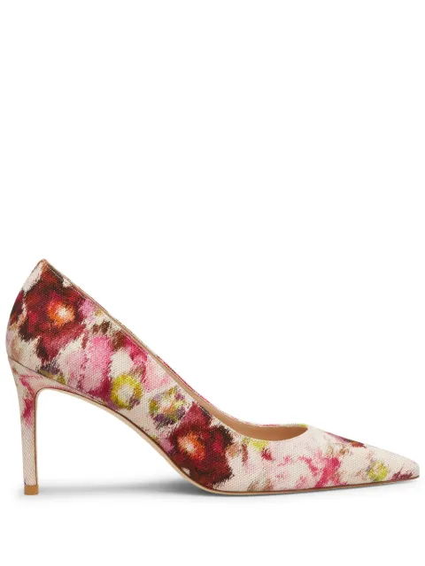 Stuart Weitzman Stuart 85mm floral-print pumps