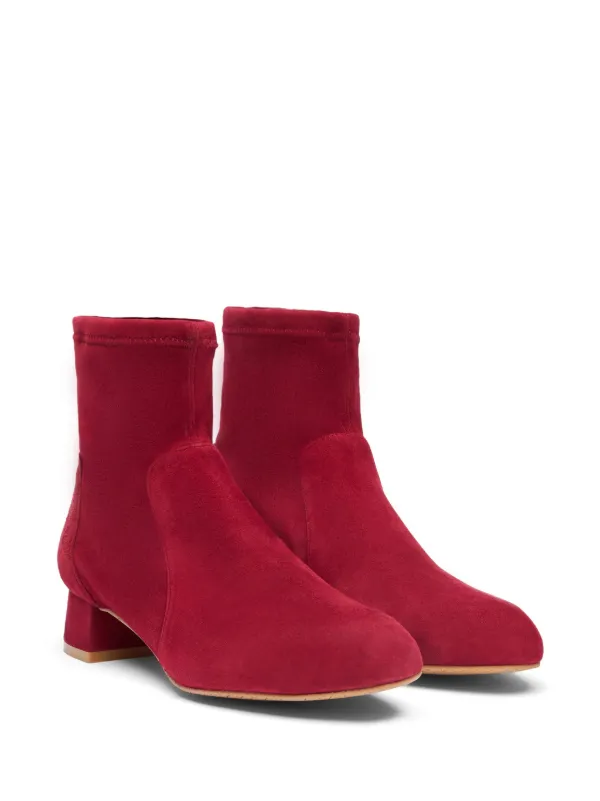 Stuart Weitzman Grace Sock Boots Red FARFETCH UK