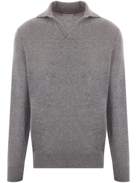 Brunello Cucinelli cashmere polo jumper Men