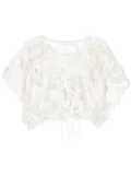 ZIMMERMANN cropped cord-lace top - White