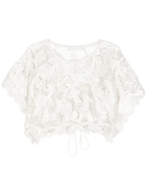 ZIMMERMANN cropped cord-lace top