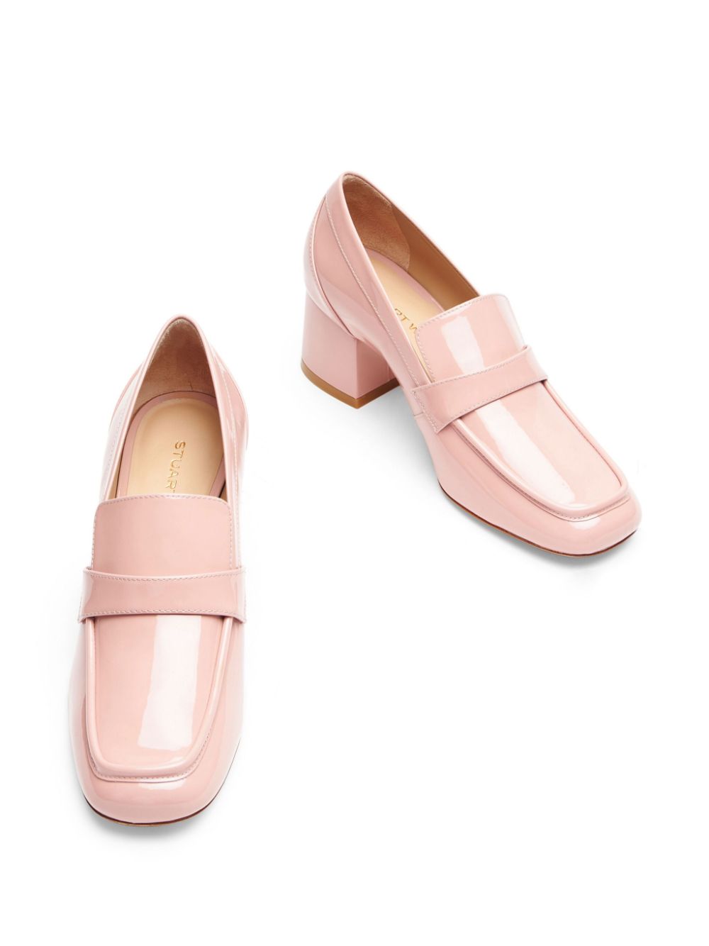 Stuart Weitzman Sleek 60 mm leren pumps Roze