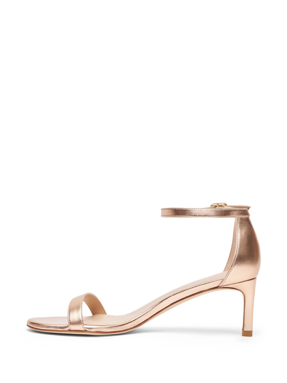 Stuart Weitzman 60 mm Nunakedstraight sandalen met metallic-effect Goud