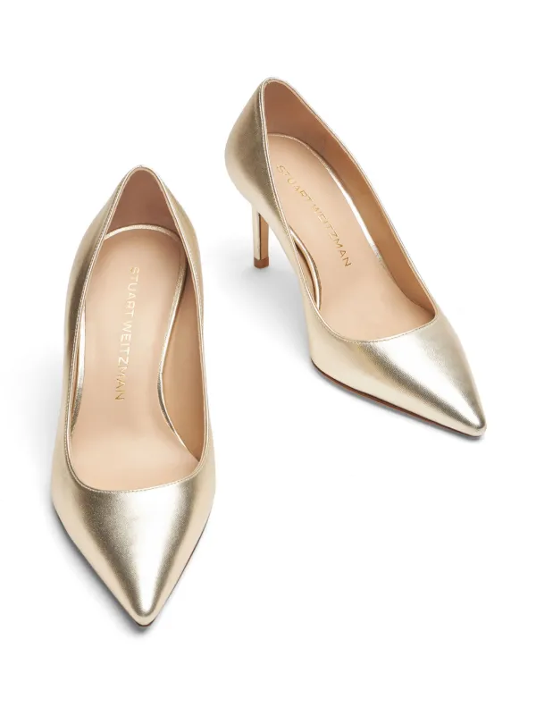 Stuart weitzman gold pumps on sale