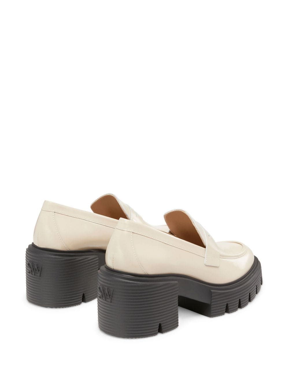 Shop Stuart Weitzman 60mm Soho Loafers In Neutrals