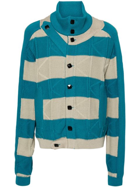 Kiko Kostadinov Merli Twinset striped cardigan