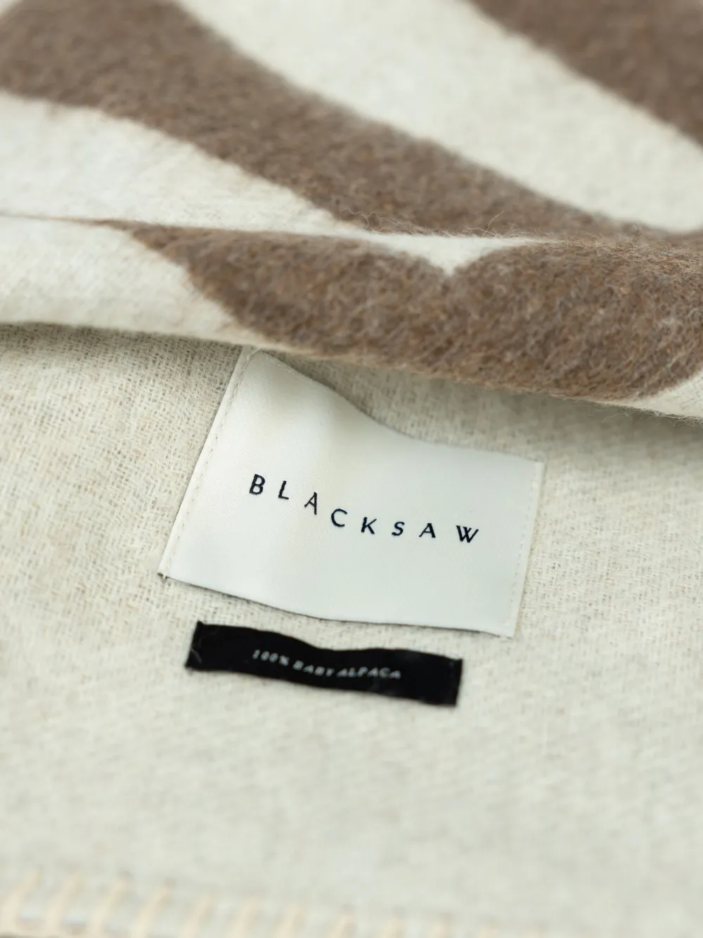 Blacksaw Rosin Alpaca-wool Blanket (178cm X 135cm) In Braun