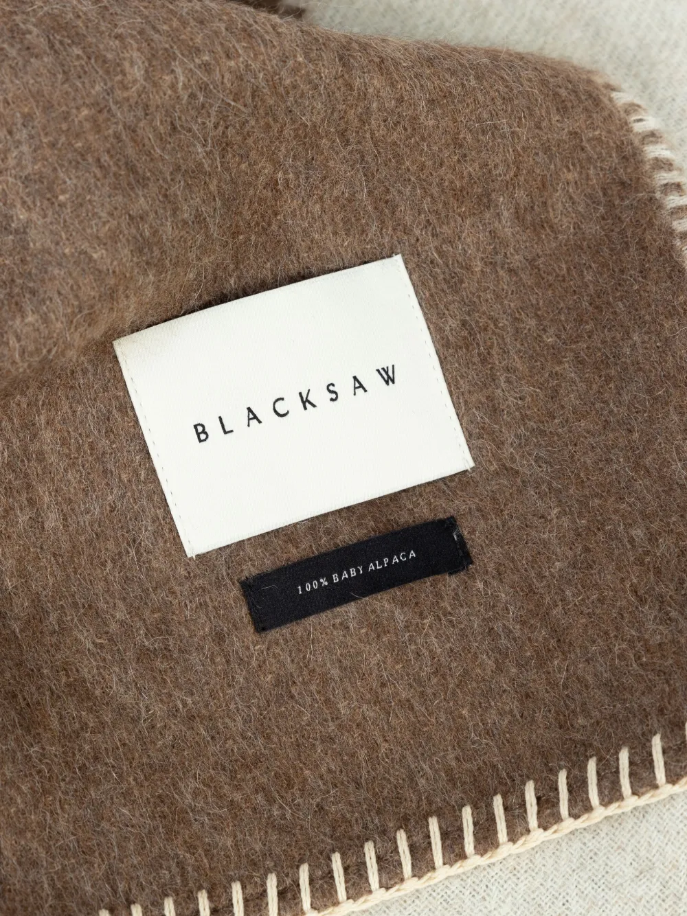 Blacksaw X Bailey Elder Alpaca-wool Blanket (178cm X 135cm) In Braun