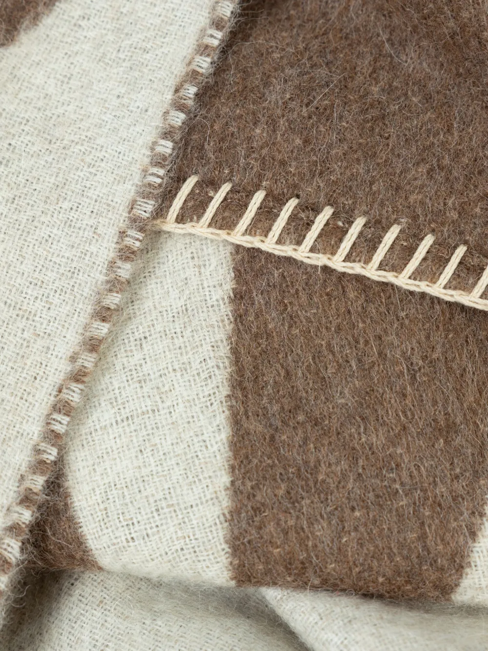 Blacksaw X Bailey Elder Alpaca-wool Blanket (178cm X 135cm) In Braun