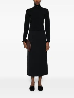 Jupe The Row En Laine - Taille Haute, Maxi, Neuve Avec Étiquettes, Noir