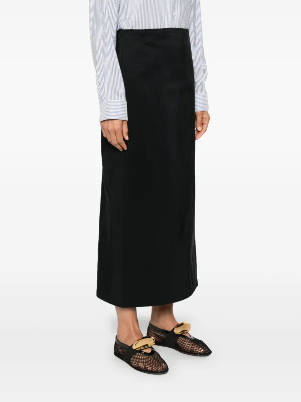 The Row Voice Midi Skirt | Black | FARFETCH The Row Voice Midi Skirt | Black | FARFETCH