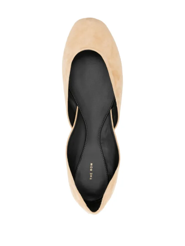 【完売必至】The Row Gemma スエード バレエフラット The Row Gemma フラットシューズ | ブラウン | FARFETCH JP