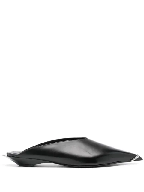 Mugler mules con detalle de piercing y tacón de 40mm