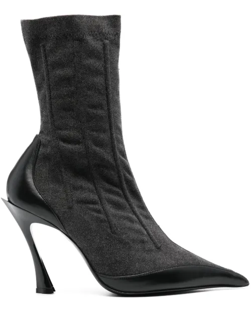 Mugler bottines 95 mm - Noir - Mugler - Modalova