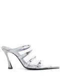 Mugler 120mm transparent-straps sandals - Silver