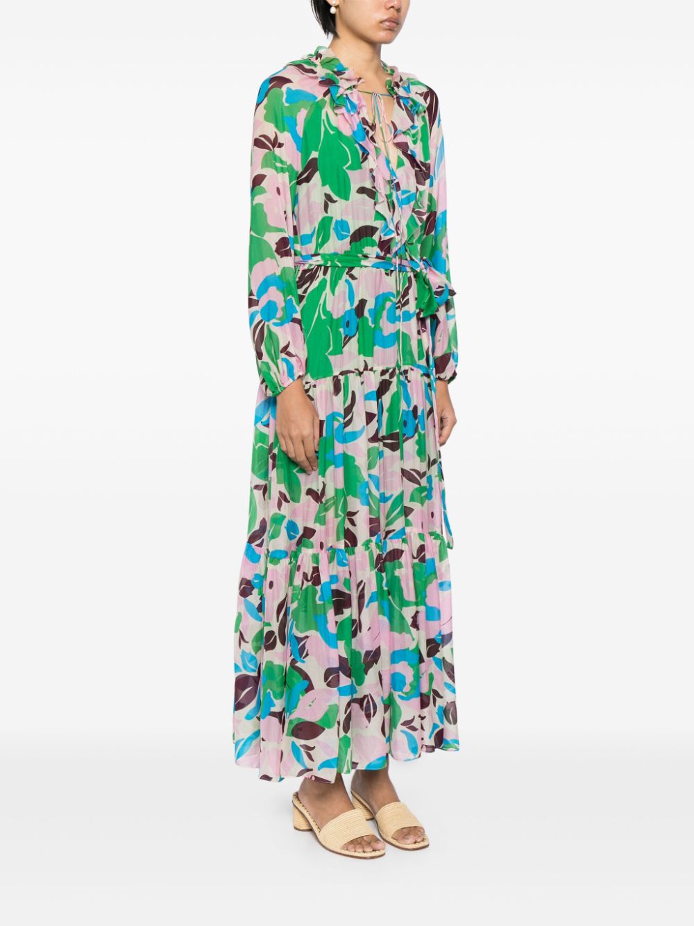 Carolina Herrera abstract print tied dress Women