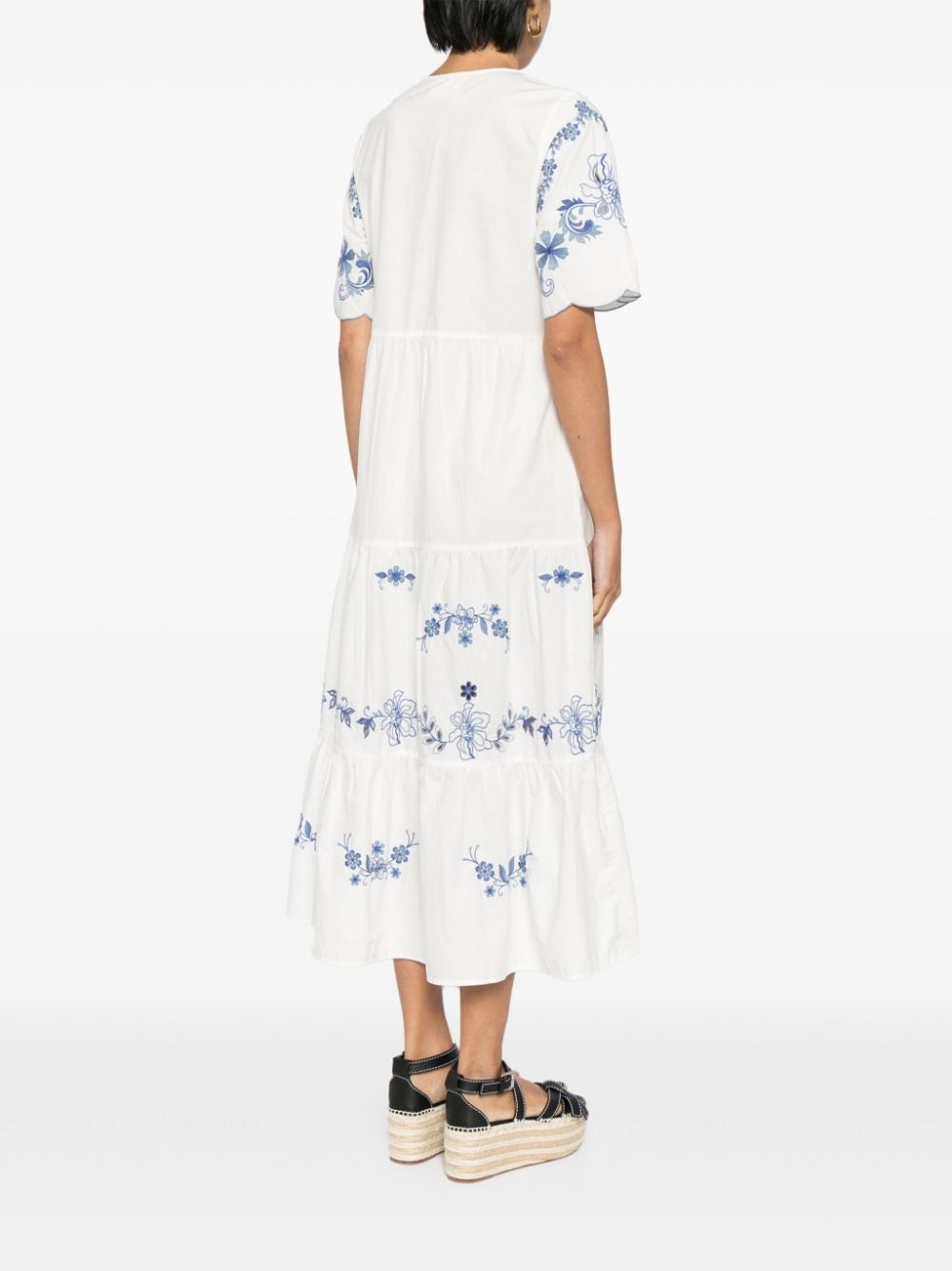 Shop Johnny Was Alegra Embroidered Dress In White