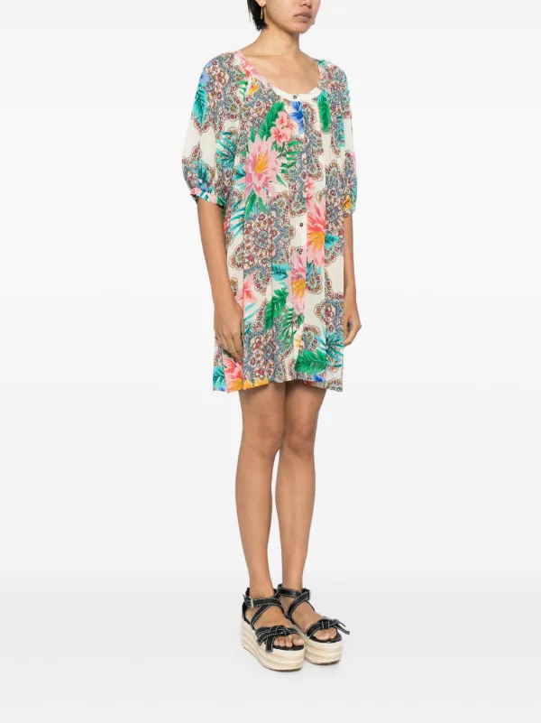 johnny was mini dress Johnny Was Women's Loren Floral V-Neck Dress - Willah