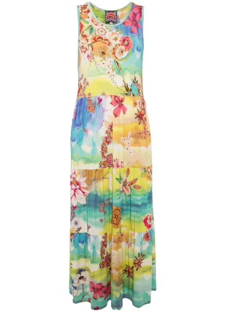 Johnny Was mix-print tiered dress T334234 - 0