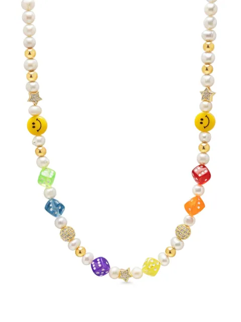 Nialaya Jewelry قلادة بخرز مياه عذبة