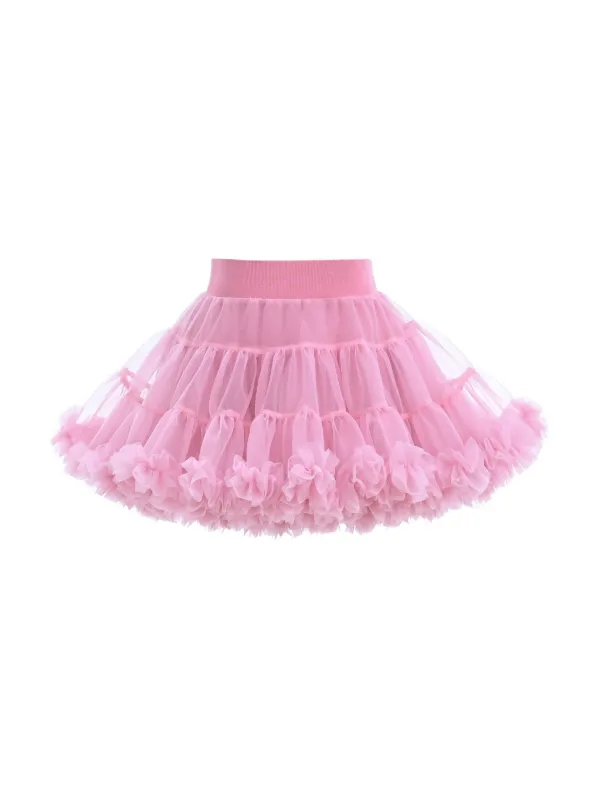 アナトリエ スカート チュール リボン ピンク 立体フラワー チュール スカート / ANY KIDS | ファッション通販