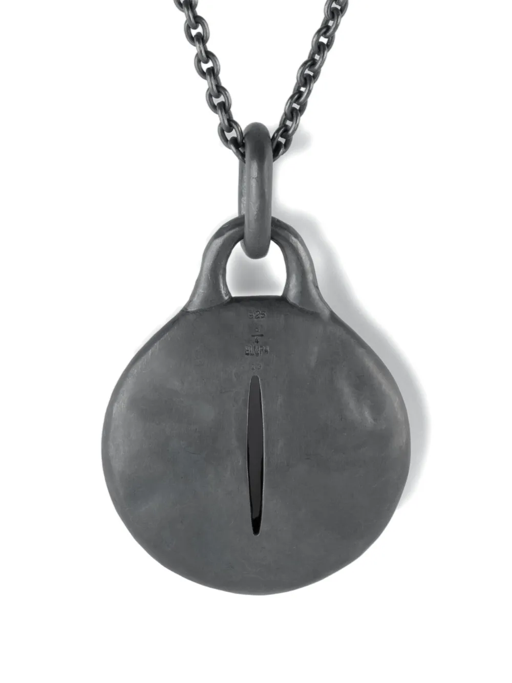 Parts Of Four Sterling Silver Disk Diamond Necklace In Gray