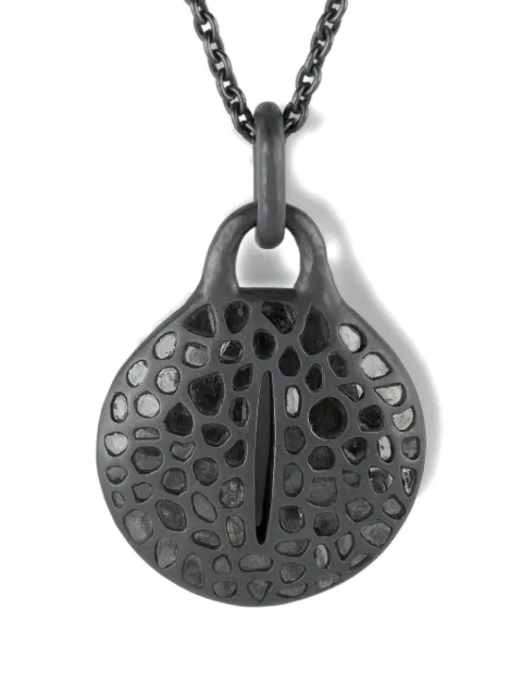 Parts of Four sterling silver Disk diamond necklace