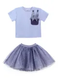 Mimi Tutu sequin-embellished T-shirt skirt set - Purple