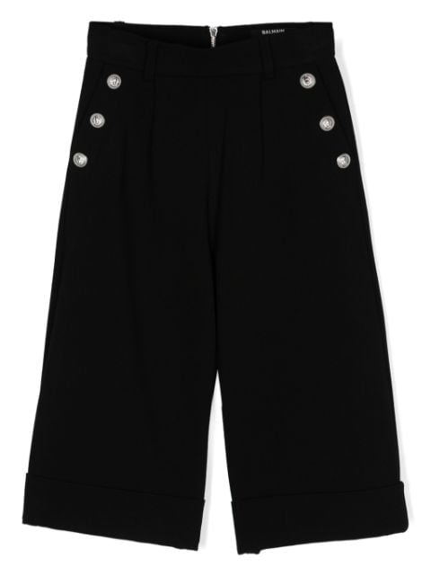 pleat-detail wide-leg trousers