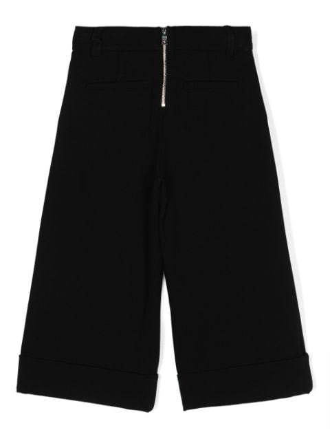 pleat-detail wide-leg trousers