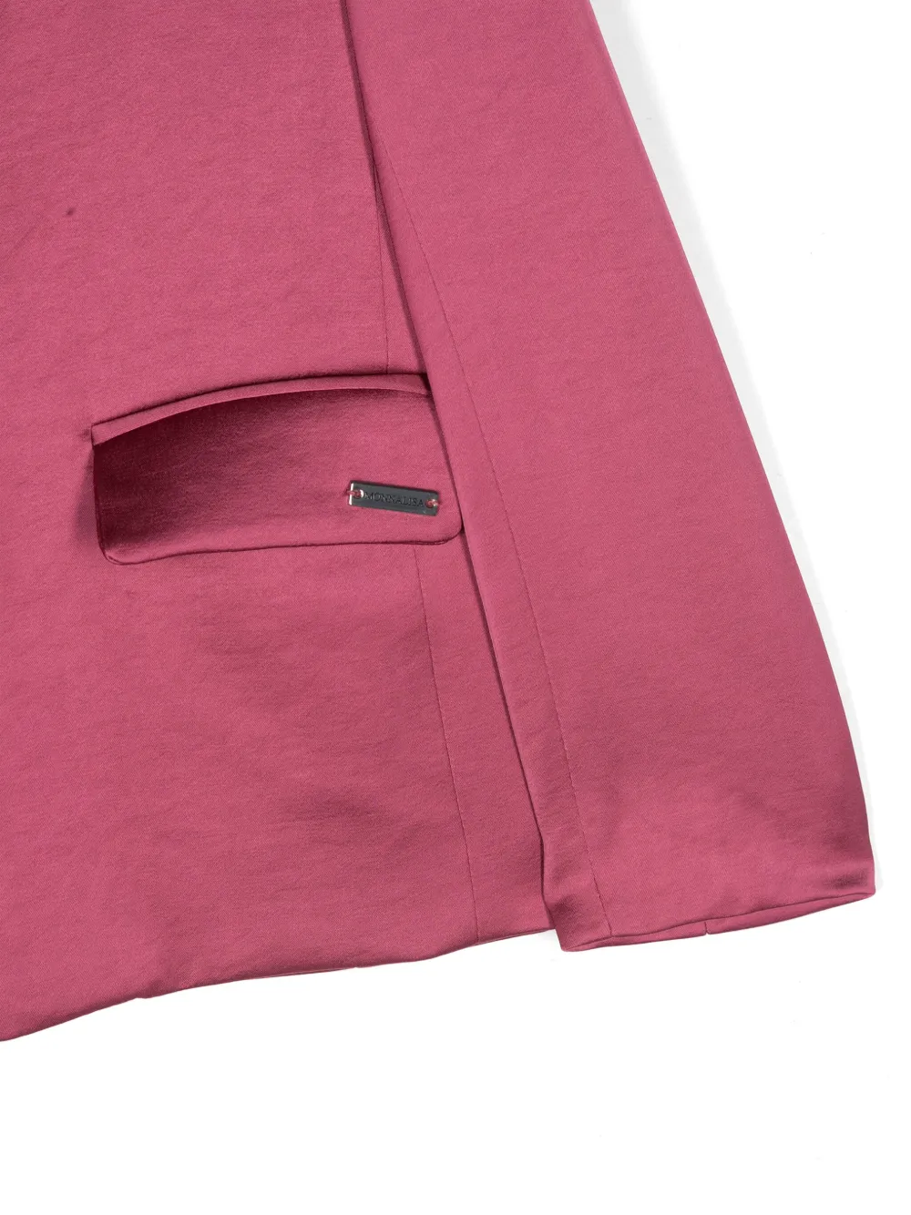 Monnalisa Satijnen blazer met enkele rij knopen Roze
