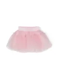 Monnalisa logo-jacquard tulle tutu - Pink