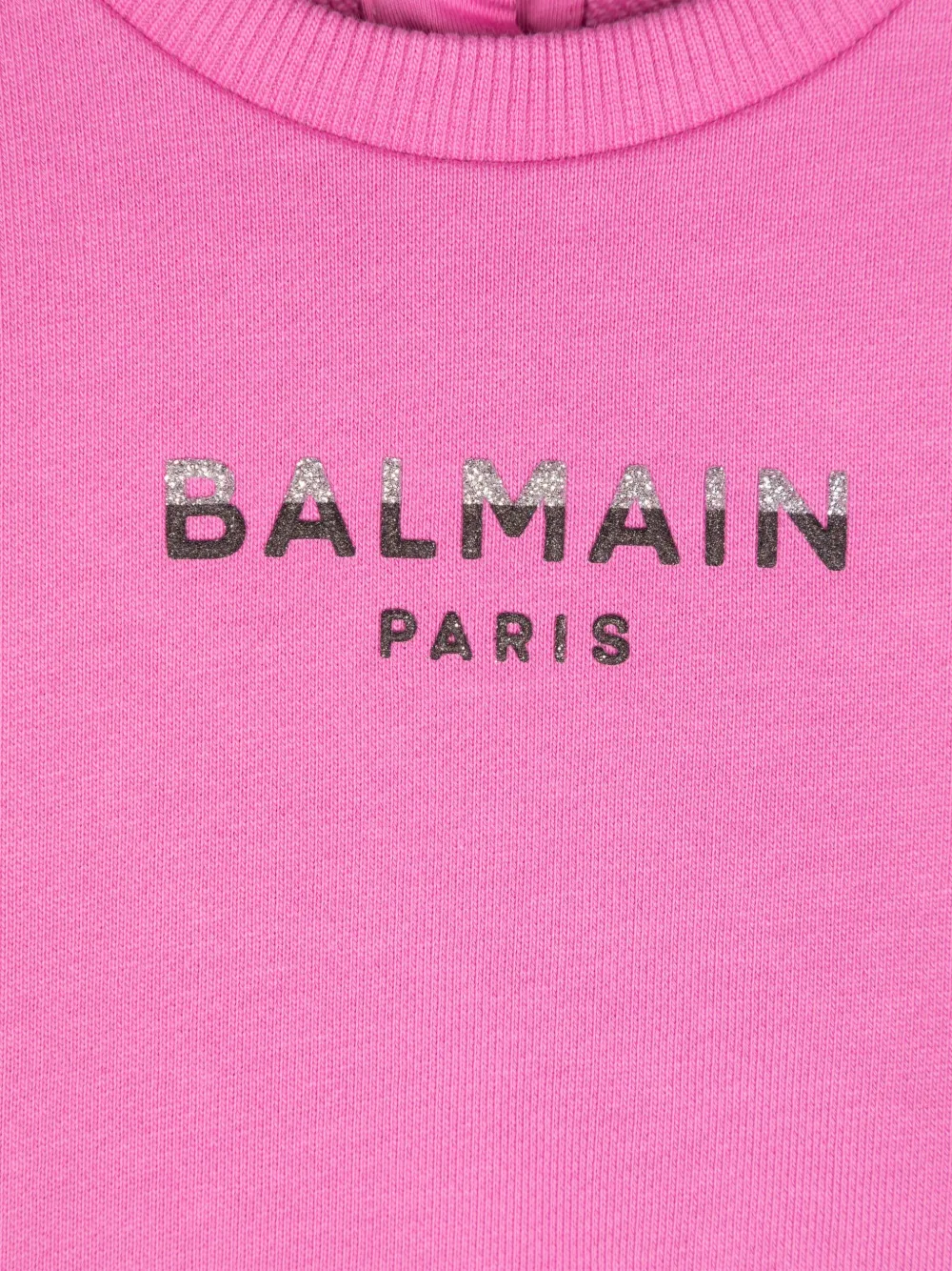 Balmain Kids Sweater met logo-reliëf Roze