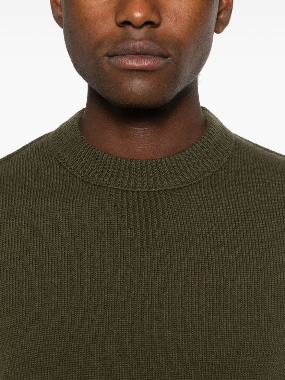 Shop Stone Island Compass-badge Wool Jumper In Green