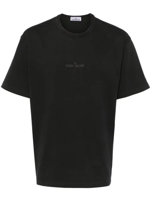 Stone Island logo-embroidered cotton T-shirt