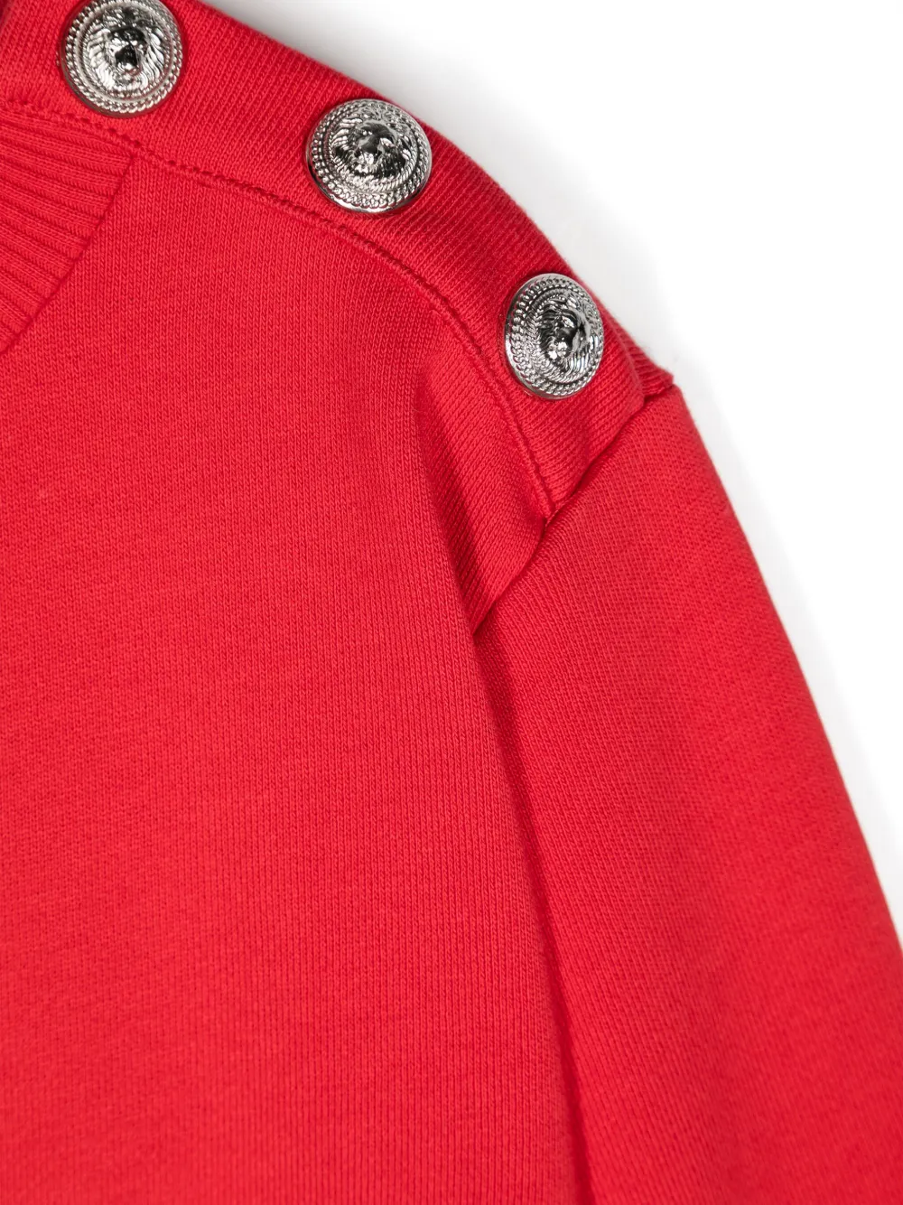 BALMAIN LOGO-PRINT COTTON SWEATSHIRT