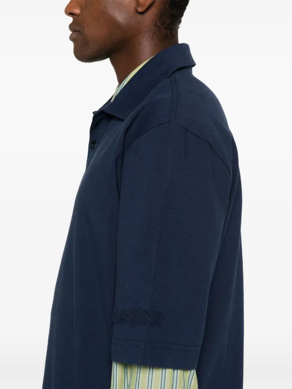 Marni logo-patch Polo Shirt | Blue | FARFETCH SA