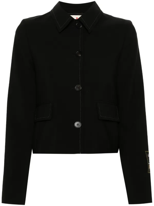Marni コントラストステッチ ジャケット | ブラック | FARFETCH JP