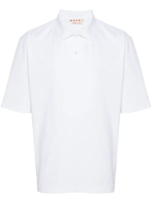 Marni polo à patch logo - Blanc - Marni - Modalova