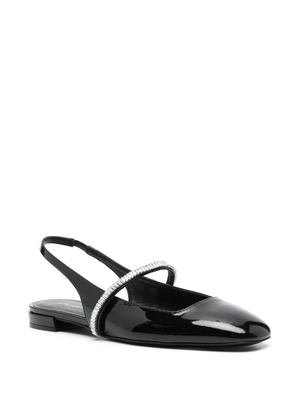 Shop Stuart Weitzman Stefanie Ballet Flats In Black