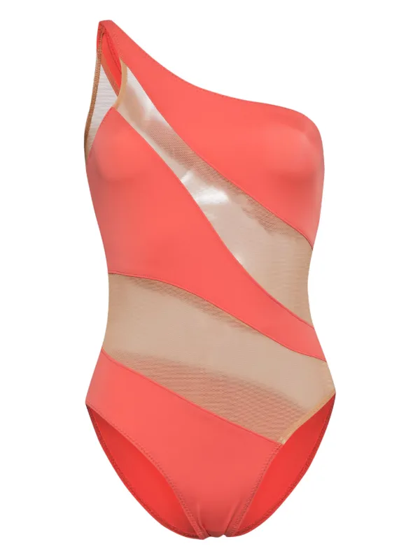 Pink mesh swimsuit discount